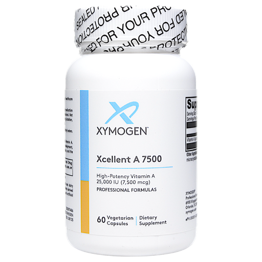 Xymogen Xcellent A 7500, 60 capsules, front of bottle