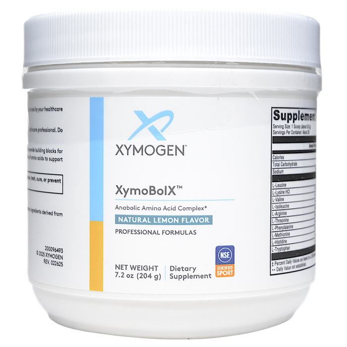 Xymogen XymoBolX Lemon powder, 30 servings, front of canister