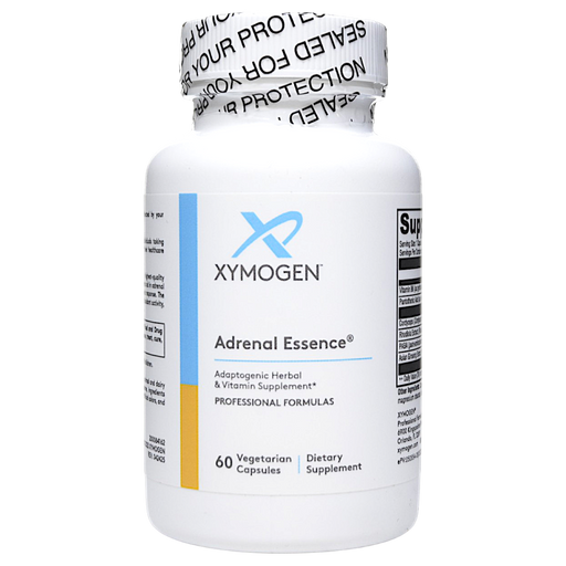 Bottle of Xymogen's Adrenal Essence 60 capsules on a white background