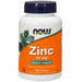 Supplement bottle labeled 'Zinc 50 mg' with NOW brand on an orange and white label.
