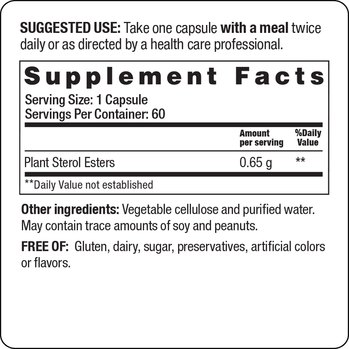 ModuChol 60 caps by Wakunaga Supplement Facts Label