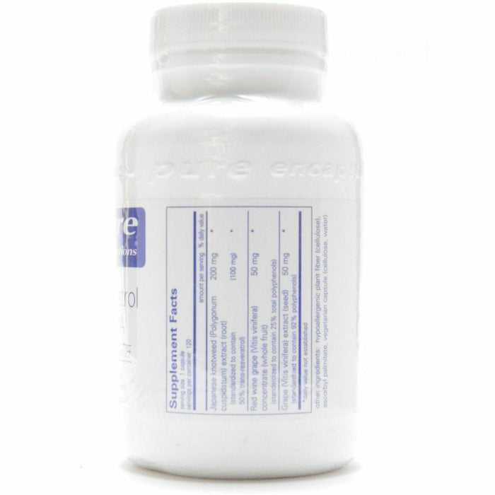 Pure Encapsulations, Resveratrol EXTRA 120 capsules Supplement Facts
