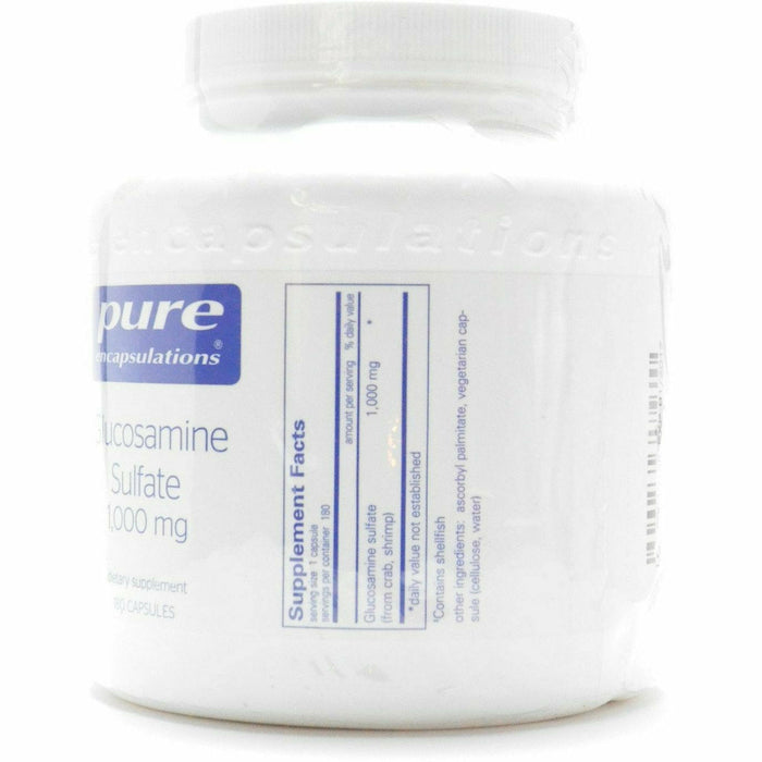 Pure Encapsulations, Glucosamine Sulfate 1000 mg 180 capsules Supplement Facts