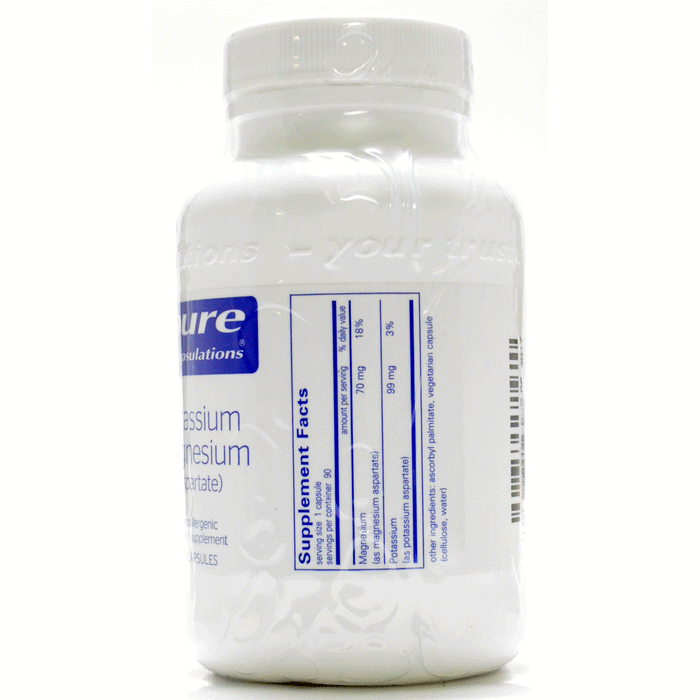 Pure Encapsulations, Potassium Magnesium (aspartate) 90 capsules Supplement Facts