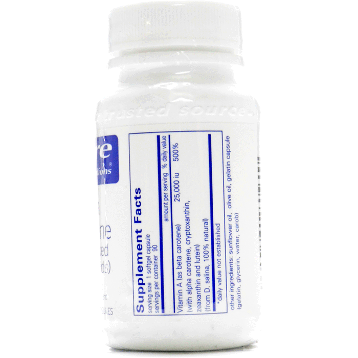 Beta Carotene 25000 IU 90 gels by Pure Encapsulations