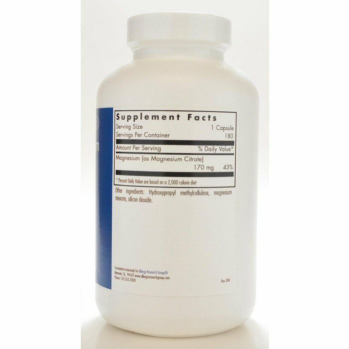 Magnesium Citrate 180 vcaps by Allergy Research Group