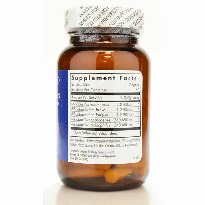 BifidoBiotics 60 caps  by Allergy Research Group Supplement Facts