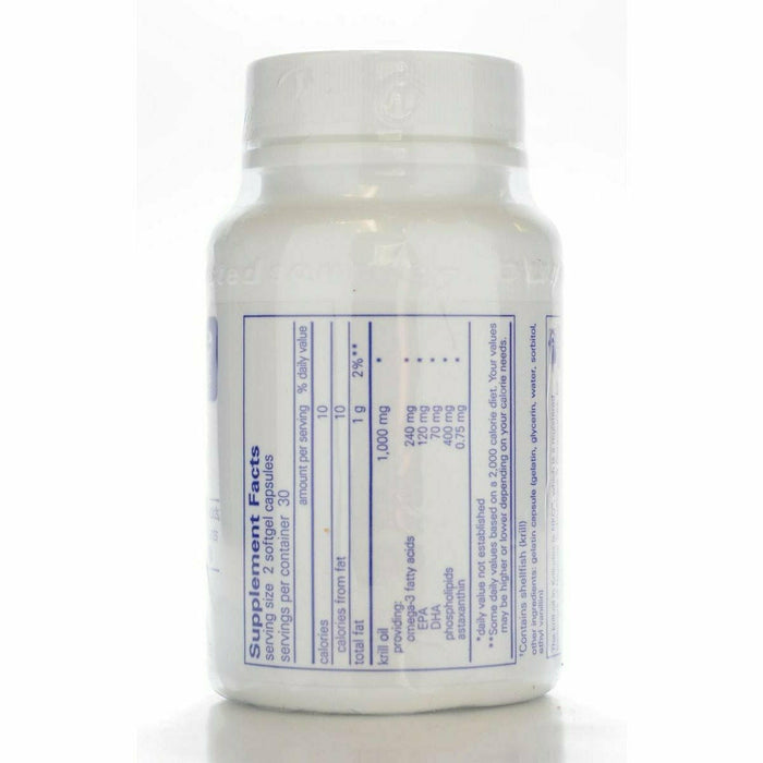 Pure Encapsulations, Krill-plex 500 mg 60 gels Supplement Facts