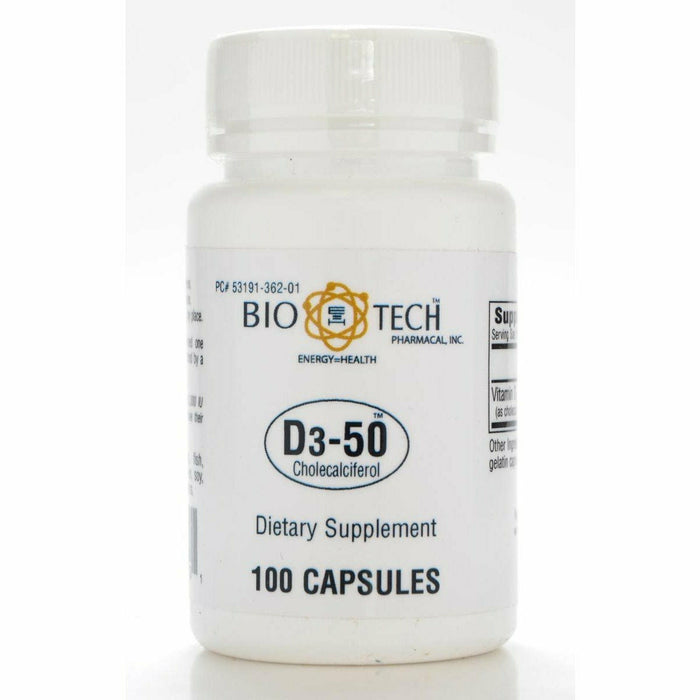 Bio-Tech, D3-50 50,000 IU 100 caps