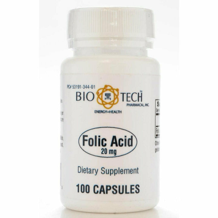 Bio-Tech, Folic Acid 20 mg 100 caps