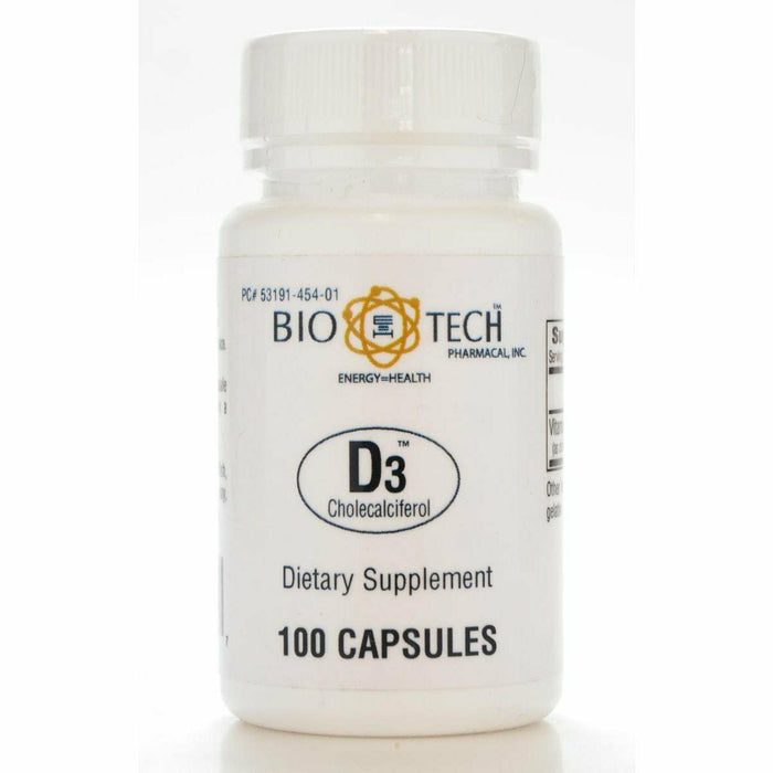 Bio-Tech, D3 (Cholecalciferol) 1000 IU 100 caps