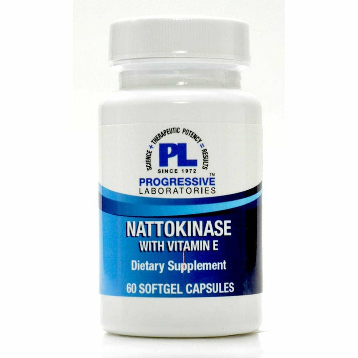 Progressive Labs, Nattokinase with Vitamin E 60 gels