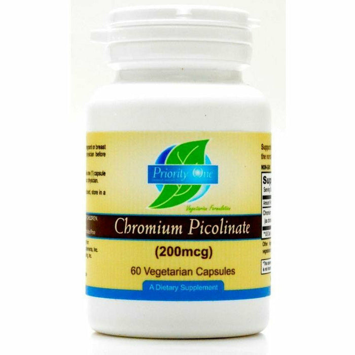Priority One Vitamins, Chromium Picolinate 200 mcg 60 caps