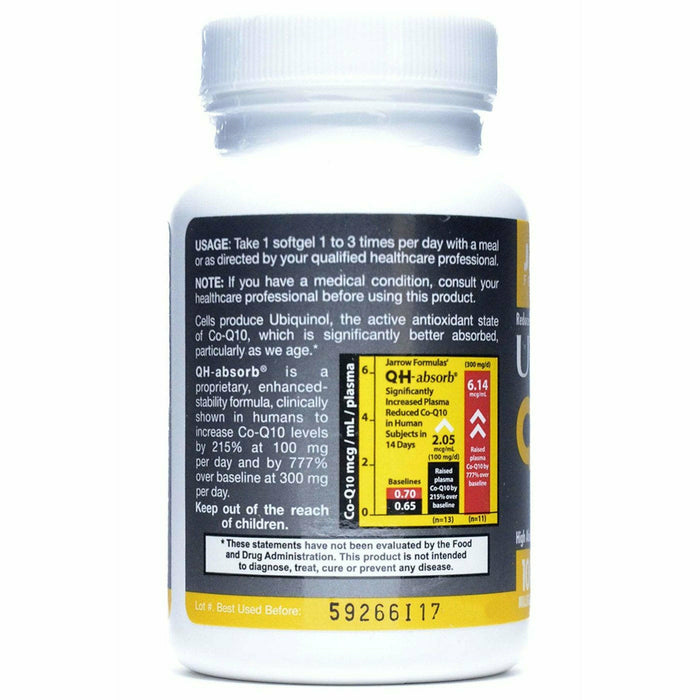 Ubiquinol QH-Absorb 100 mg by Jarrow Formulas Suggested Use