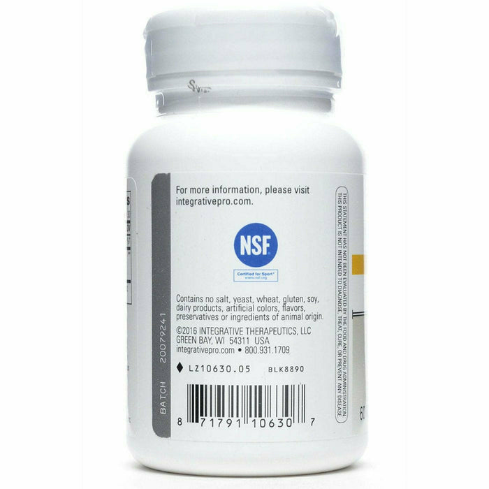 Integrative Therapeutics, Theracurmin HP 600 mg 60 veg capsules Warning Label
