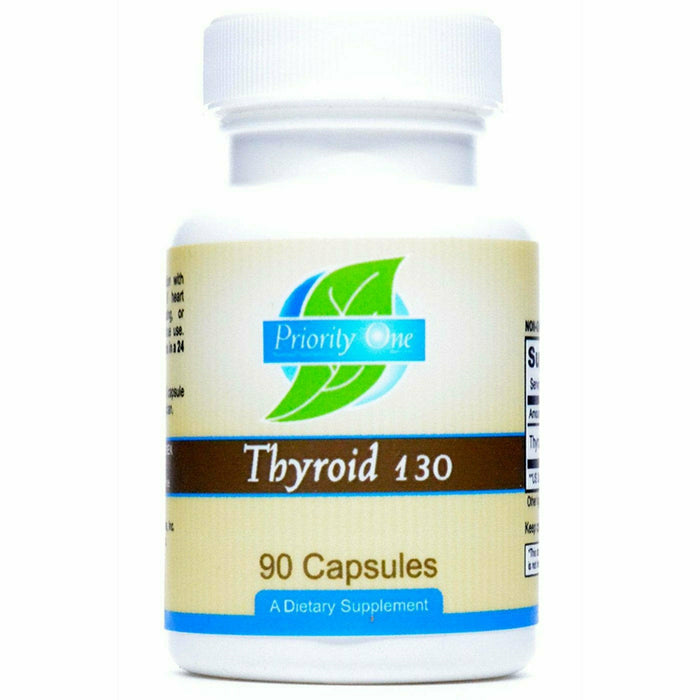 Priority One Vitamins, Thyroid 130 mg 90 caps