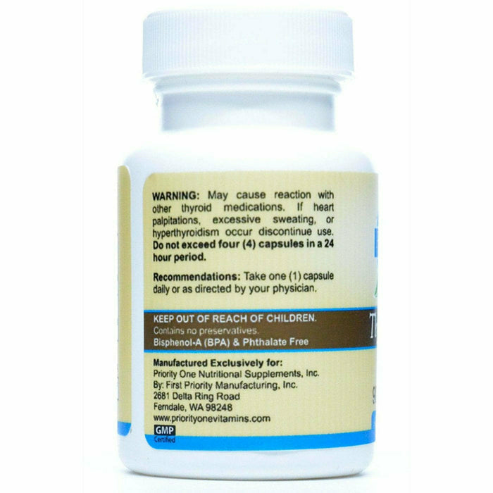 Thyroid 130 mg 90 caps by Priority One Vitamins