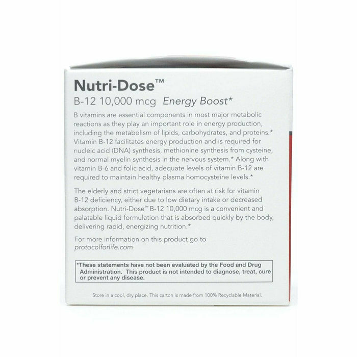 Nutri-Dose B-12 10,000mcg 12 Vials by Protocol For Life Balance