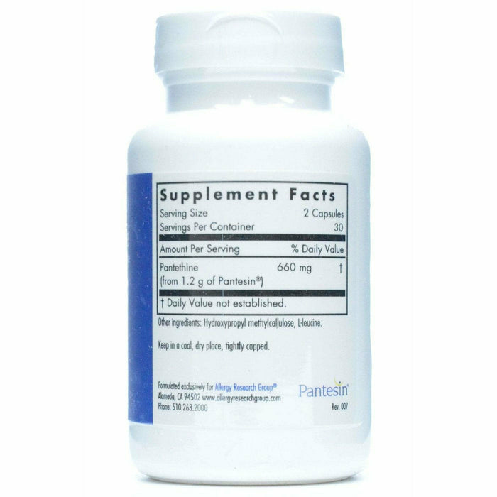 Allergy Research Group, Pantethine 600 mg 60 vcaps