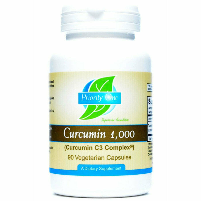 Priority One Vitamins, Curcumin 1000 mg 90 vcaps