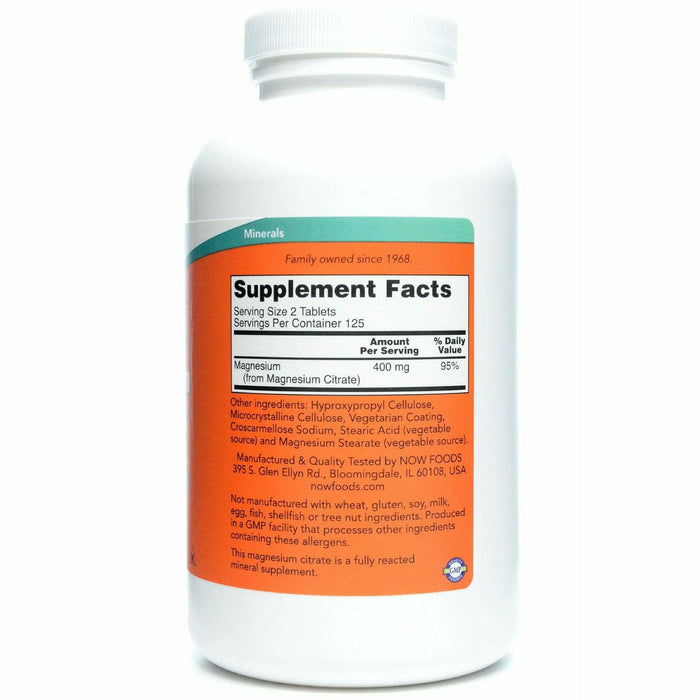 Magnesium Citrate 200 mg 250 tabs by NOW