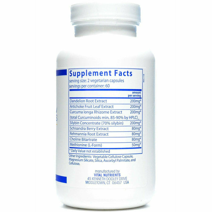Liver Support 120 caps by Vital Nutrients Supplement Facts