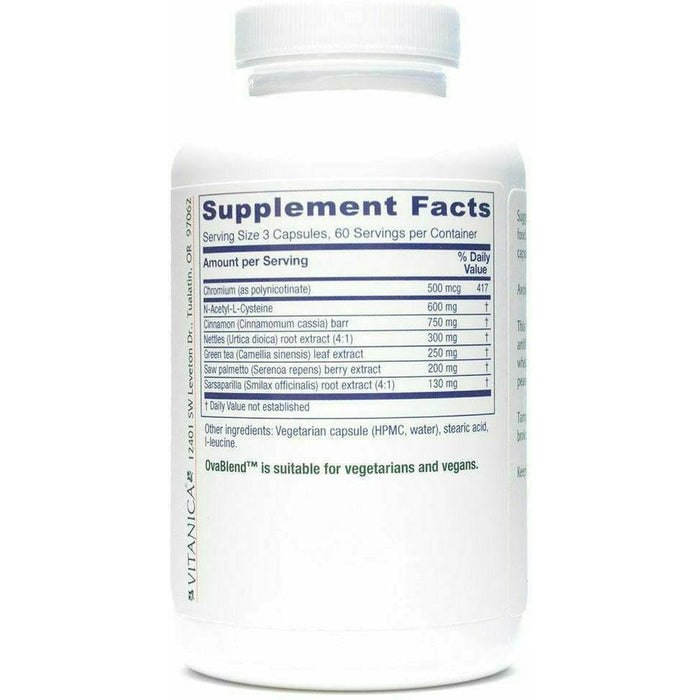 Ovablend 180 vcaps by Vitanica Supplement Facts