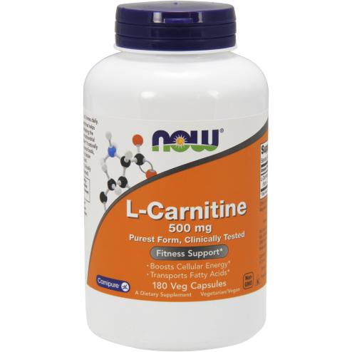 NOW, L-Carnitine 500 mg 180 vcaps