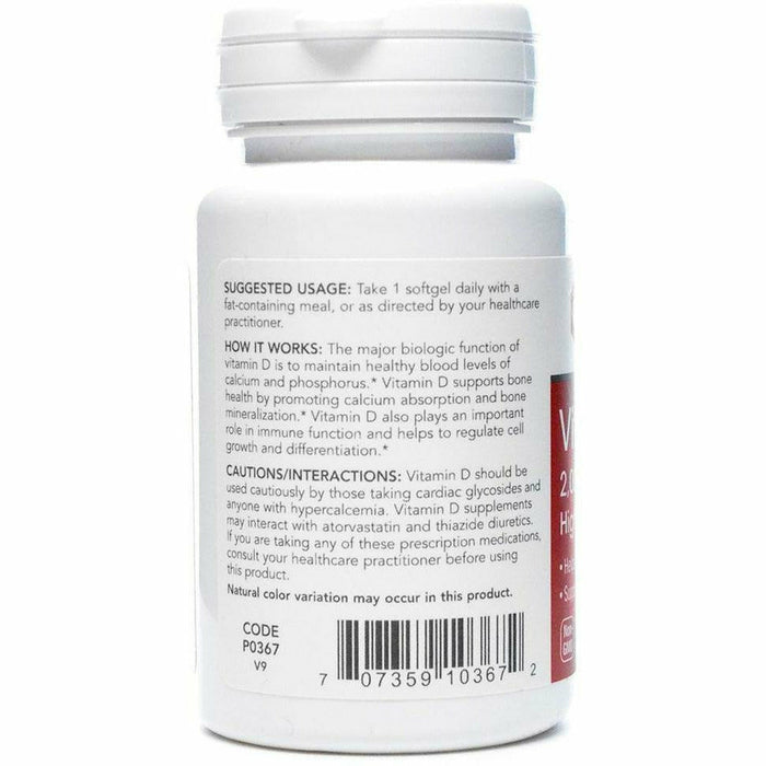 Vitamin D3 2000 IU 120 softgels by Protocol For Life Balance
