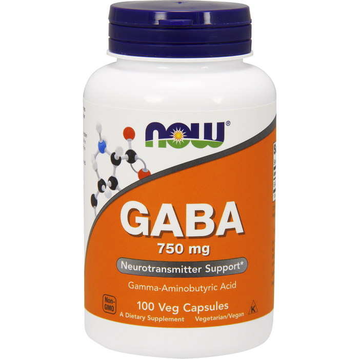 NOW, GABA 750 mg 100 vcaps