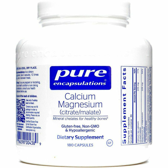 Pure Encapsulations, Cal/Mag Citrate Malate 180 vcaps