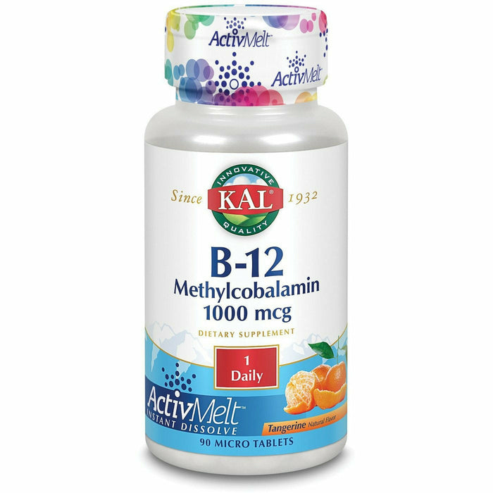 KAL, B-12 Methyl 1,000 Mcg Tangerine 90 Tabs