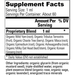 Global Healing, Women's Hormone Balance 2 fl. oz. Supplement Facts Label