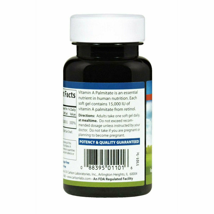 Vitamin A 15000 IU Palmitate 120 gels by Carlson Labs