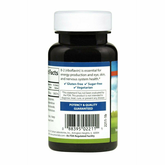 Vitamin B-2 100 tabs by Carlson Labs