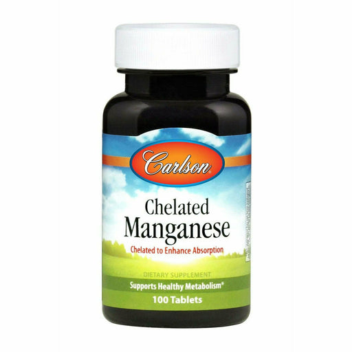 Carlson Labs, Chelated Manganese 20 mg 100 tabs