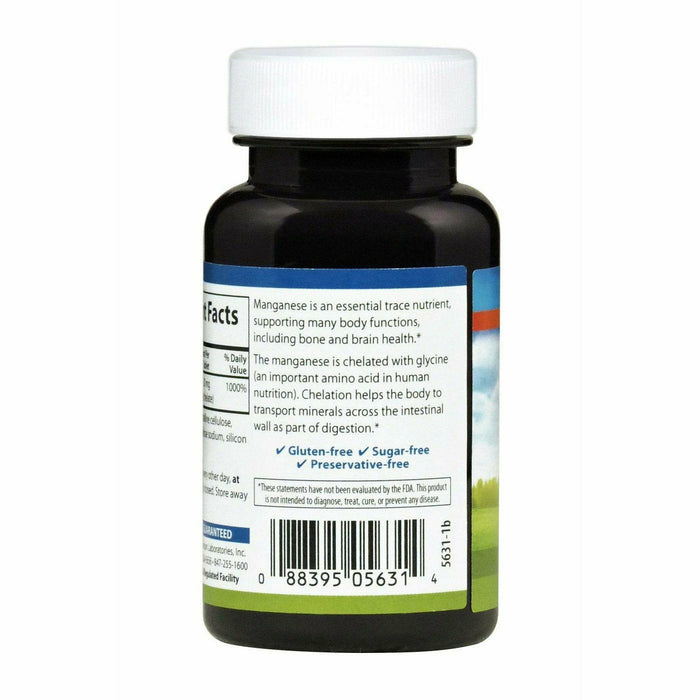 Chelated Manganese 20 mg 100 tabs by Carlson Labs