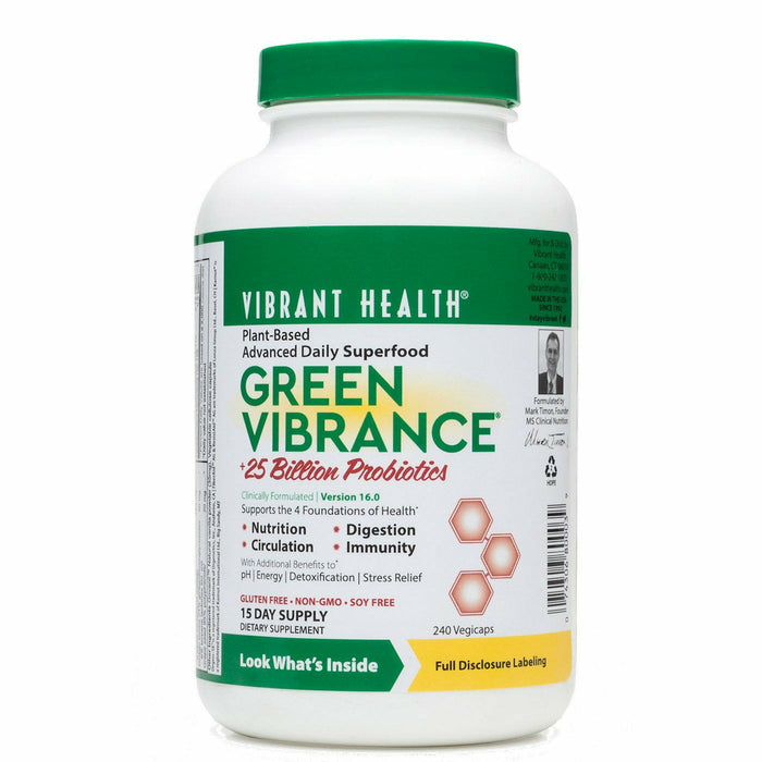 Vibrant Health, Green Vibrance 240 vegcaps