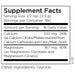 Cal/Mag Powder 419 gms by Metabolic Maintenance Supplement Facts Label