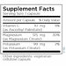 Potassium/Magnesium Citrate 250 caps by Metabolic Maintenance Supplement Facts Label