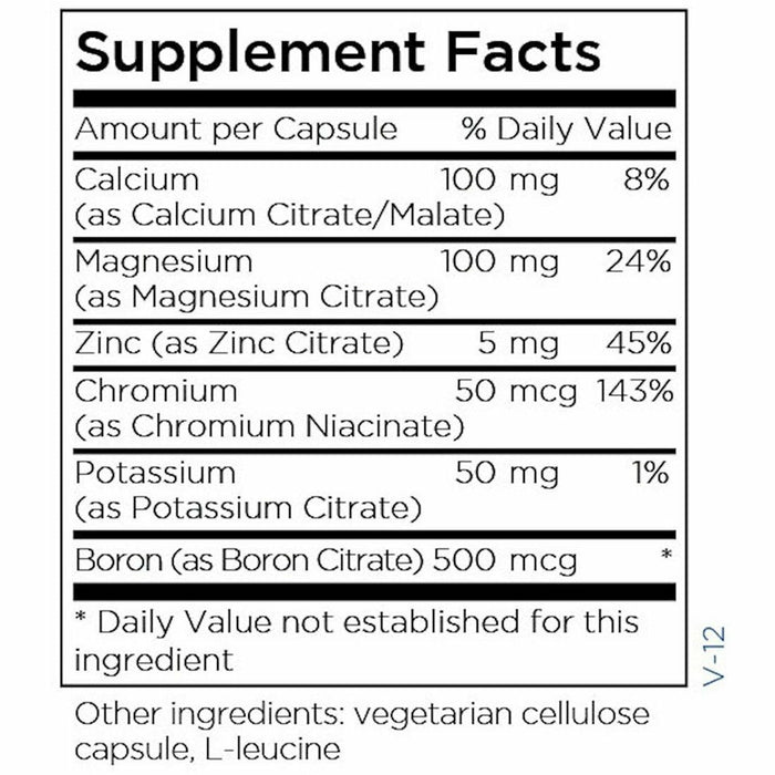Spaz Out 90 caps by Metabolic Maintenance Supplement Facts Label