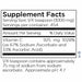 Vitamin C Powder [Reduced Acidity] 1 lb by Metabolic Maintenance Supplement Facts Label