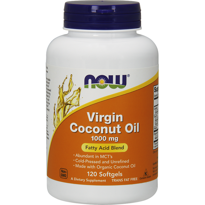 NOW, Virgin Coconut Oil 1000 mg 120 softgels