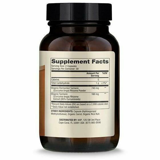 Organic Fermented Turmeric 60 caps by Dr. Mercola Supplement Facts