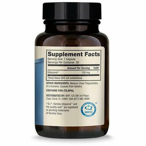 Ubiquinol 100 mg by Dr. Mercola Supplement Facts