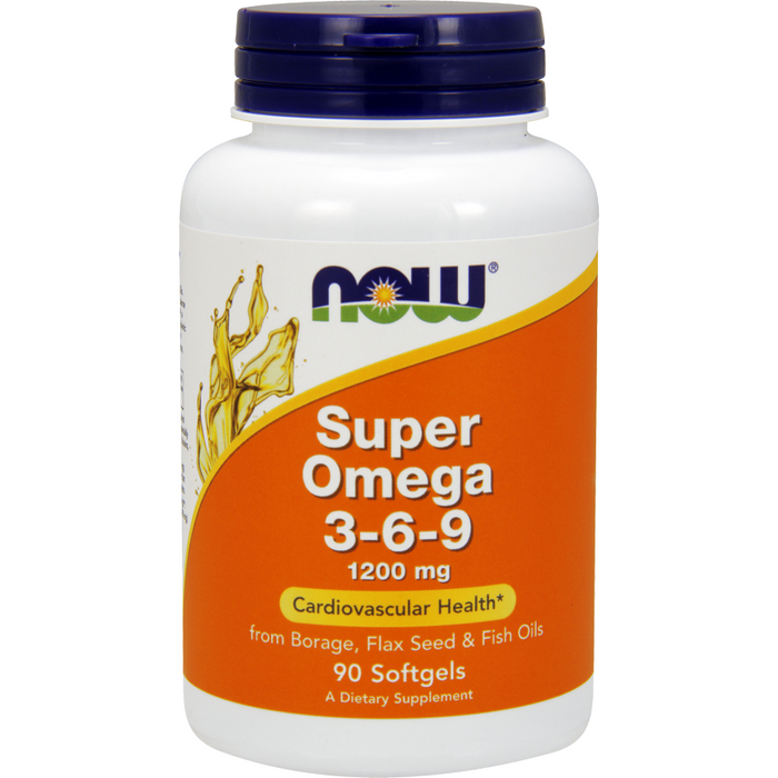 NOW, Super Omega 3-6-9 1200 mg 90 softgels