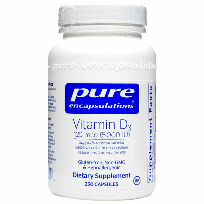 Pure Encapsulations, Vitamin D3 5000 IU 250 capsules