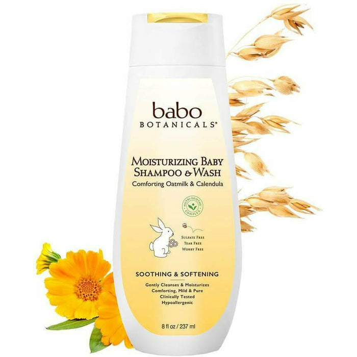 Babo Botanicals, Moisturizing Shampoo and Wash 8 Fl Oz