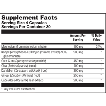 BioLax 120 vcaps by BioGenesis Supplement Facts Label