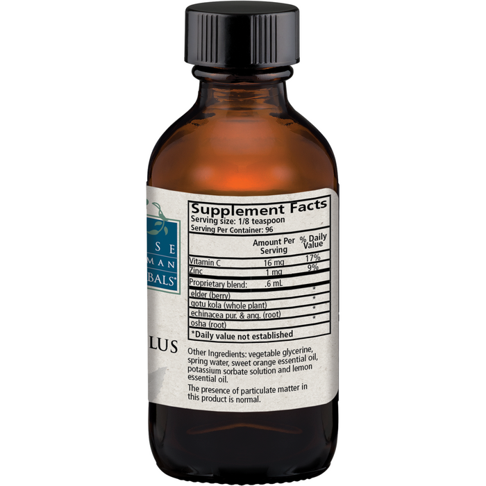Wise Woman Herbals, Elderberry Plus Syrup 2 fl. oz. Supplement Facts